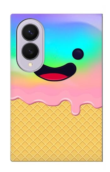 S3939 Sourire mignon de crème glacée Etui Coque Housse pour Samsung Galaxy Z Fold 8