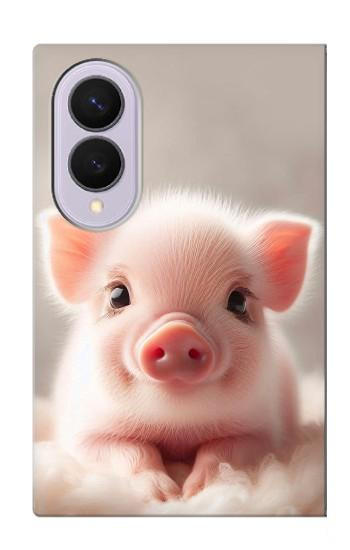 S3979 Bébé cochon mignon Etui Coque Housse pour Samsung Galaxy Z Fold 8