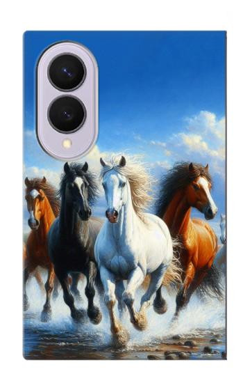 S3996 Cheval courant Etui Coque Housse pour Samsung Galaxy Z Fold 8