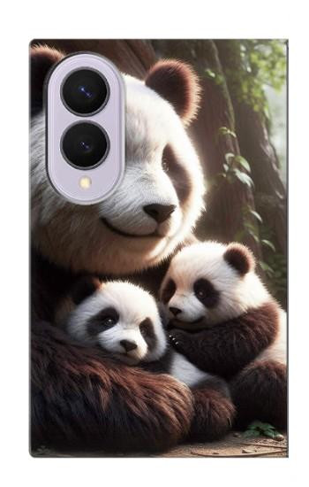 S4008 Famille de pandas Etui Coque Housse pour Samsung Galaxy Z Fold 8