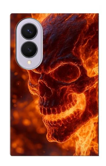 S4062 Crâne de feu Etui Coque Housse pour Samsung Galaxy Z Fold 8