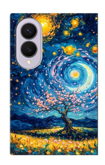 S4081 Art Galaxie Nocturne Etui Coque Housse pour Samsung Galaxy Z Fold 8
