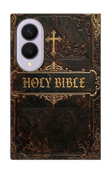 S4109 Couverture de Bible Ancienne Etui Coque Housse pour Samsung Galaxy Z Fold 8
