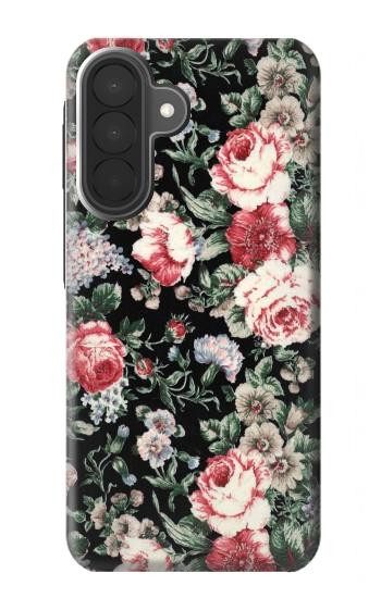 S2727 Motif Rose millésimé Etui Coque Housse pour Samsung Galaxy A27