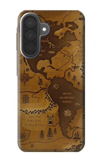 S2861 Carte antique du monde Etui Coque Housse pour Samsung Galaxy A27