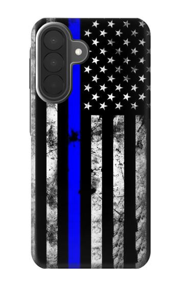 S3244 Ligne Bleu mince Etats-Unis Etui Coque Housse pour Samsung Galaxy A27