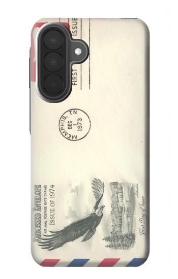 S3551 Art de l'millésimé de la poste enveloppe aérienne Etui Coque Housse pour Samsung Galaxy A27