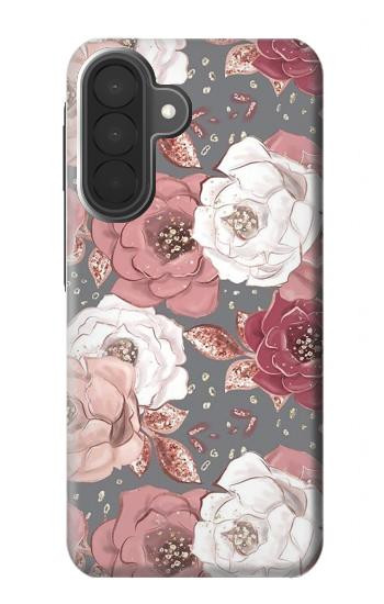 S3716 Motif floral rose Etui Coque Housse pour Samsung Galaxy A27