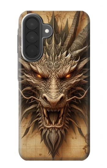 S3981 Vieille carte avec tête de dragon Etui Coque Housse pour Samsung Galaxy A27