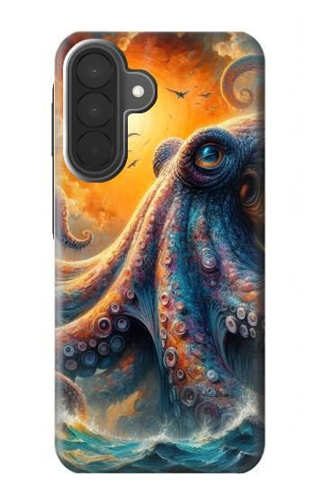 S4003 Peinture à l'huile géante Pieuvre Etui Coque Housse pour Samsung Galaxy A27