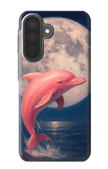 S4045 Nuit de lune de dauphin Etui Coque Housse pour Samsung Galaxy A27