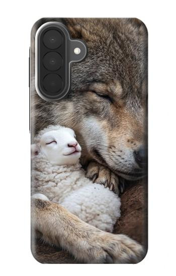 S4089 Loup et Agneau Amicaux Etui Coque Housse pour Samsung Galaxy A27