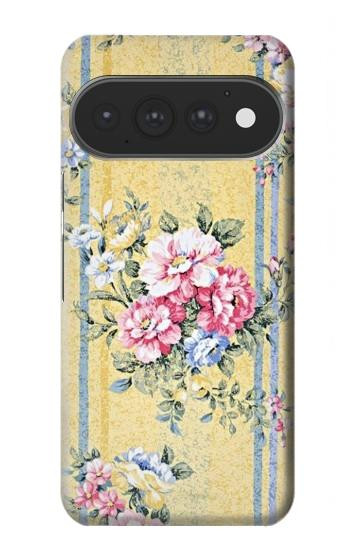 S2229 Fleurs millésimé Etui Coque Housse pour Google Pixel 11, 11 Pro