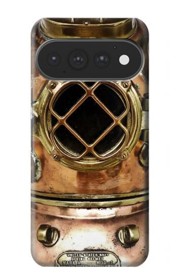 S2412 Mer Profonde Casque millésimé plongée sous-marine Etui Coque Housse pour Google Pixel 11, 11 Pro