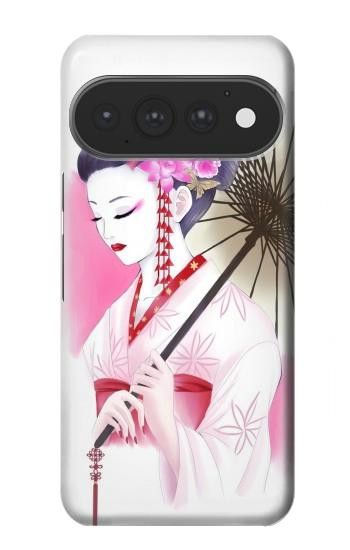 S2579 Traditionnelle japonaise Geisha Kimono Etui Coque Housse pour Google Pixel 11, 11 Pro