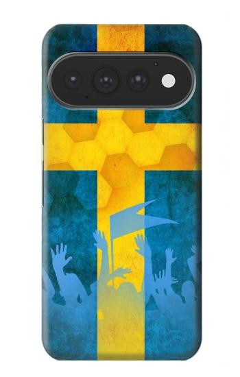 S2990 Suède Football Football Etui Coque Housse pour Google Pixel 11, 11 Pro