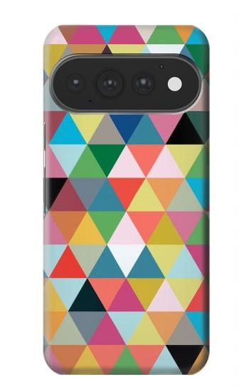 S3049 Triangles Couleurs vibrantes Etui Coque Housse pour Google Pixel 11, 11 Pro