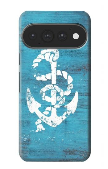S3053 Marin Blue Anchor Etui Coque Housse pour Google Pixel 11, 11 Pro
