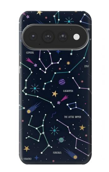 S3220 Carte Zodiaque étoiles Constellations Etui Coque Housse pour Google Pixel 11, 11 Pro