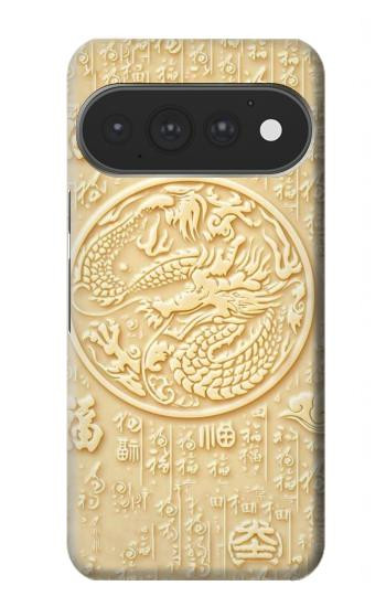 S3288 Peinture blanche du Dragon de Jade Etui Coque Housse pour Google Pixel 11, 11 Pro