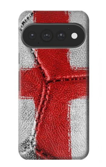 S3316 Angleterre Drapeau graphique Football Millésime Etui Coque Housse pour Google Pixel 11, 11 Pro