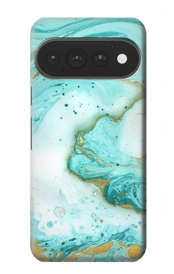 S3399 Vert Marbre Imprimer Graphique Etui Coque Housse pour Google Pixel 11, 11 Pro