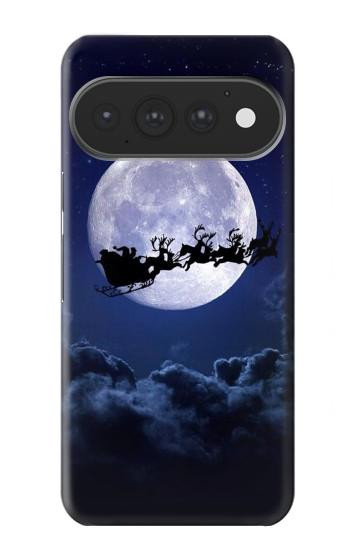 S3508 Noël Père Noël Lune Etui Coque Housse pour Google Pixel 11, 11 Pro