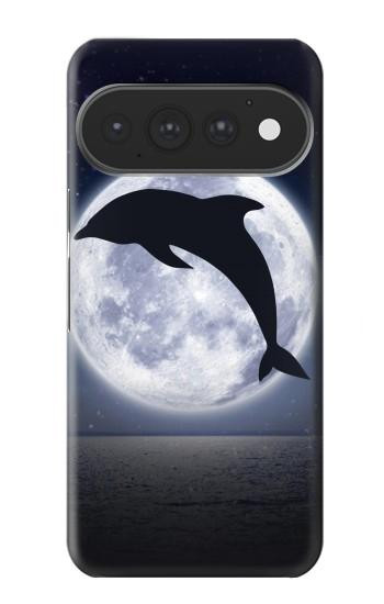S3510 Dauphin Lune Nuit Etui Coque Housse pour Google Pixel 11, 11 Pro
