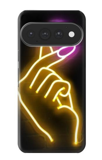 S3512 Mignon Mini coeur Néon graphique Etui Coque Housse pour Google Pixel 11, 11 Pro