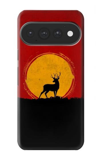 S3513 Coucher de soleil de Deer Etui Coque Housse pour Google Pixel 11, 11 Pro