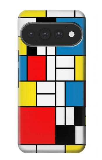 S3814 Composition de dessin au trait Piet Mondrian Etui Coque Housse pour Google Pixel 11, 11 Pro