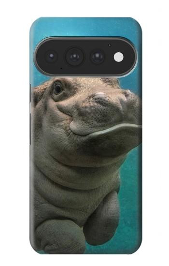 S3871 mignon, bébé, hippopotame, hippopotame Etui Coque Housse pour Google Pixel 11, 11 Pro
