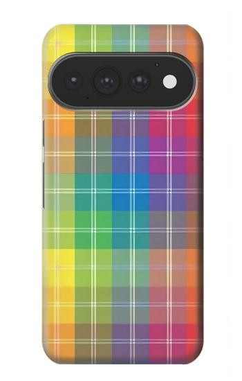S3942 Tartan à carreaux arc-en-ciel LGBTQ Etui Coque Housse pour Google Pixel 11, 11 Pro