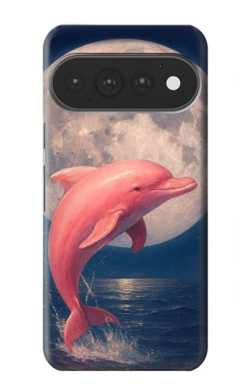 S4045 Nuit de lune de dauphin Etui Coque Housse pour Google Pixel 11, 11 Pro