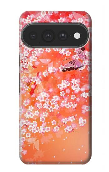 S2543 Motif japonais Kimono fleur de style Etui Coque Housse pour Google Pixel 11 Pro XL