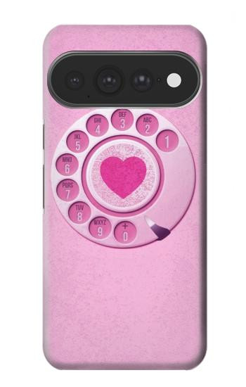 S2847 Rose Rétro téléphone Rotatif Etui Coque Housse pour Google Pixel 11 Pro XL