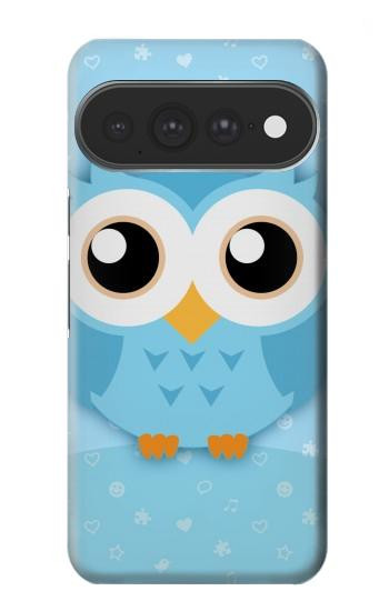 S3029 Bleu mignon Chouette Etui Coque Housse pour Google Pixel 11 Pro XL
