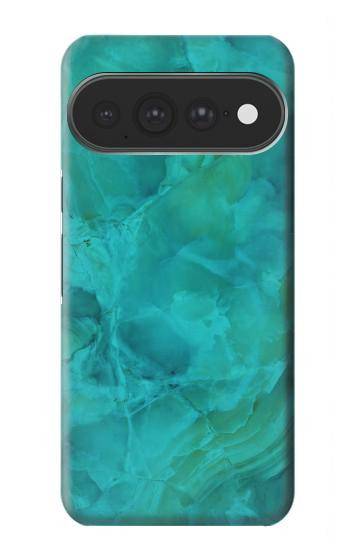 S3147 Aqua Marbre Pierre Etui Coque Housse pour Google Pixel 11 Pro XL