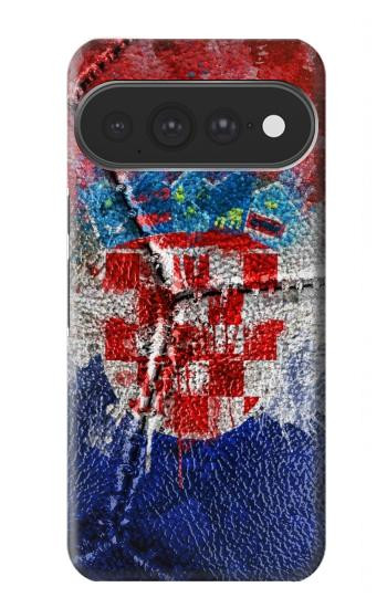 S3313 Croatie Drapeau graphique Football Millésime Etui Coque Housse pour Google Pixel 11 Pro XL