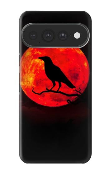 S3328 Corbeau Rouge Lune Etui Coque Housse pour Google Pixel 11 Pro XL