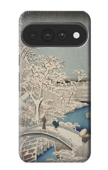 S3350 Utagawa Hiroshige Tambour Pont Yuhi Hill à Meguro Etui Coque Housse pour Google Pixel 11 Pro XL