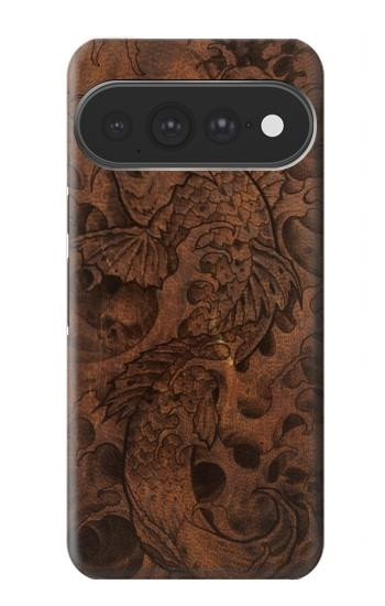 S3405 Graphique poisson Tatouage cuir Imprimer Etui Coque Housse pour Google Pixel 11 Pro XL