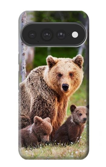 S3558 Famille d'ours Etui Coque Housse pour Google Pixel 11 Pro XL