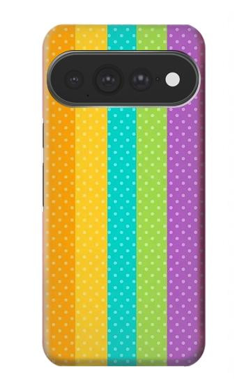 S3678 Vertical arc-en-ciel coloré Etui Coque Housse pour Google Pixel 11 Pro XL