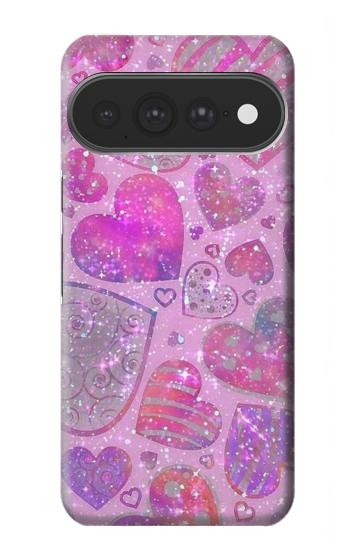 S3710 Coeur d'amour rose Etui Coque Housse pour Google Pixel 11 Pro XL