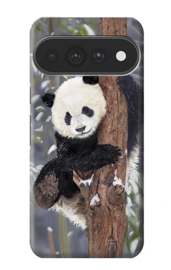 S3793 Peinture de neige mignon bébé panda Etui Coque Housse pour Google Pixel 11 Pro XL