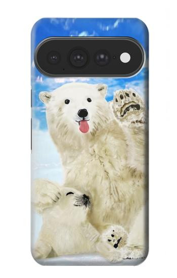 S3794 Ours polaire arctique amoureux de la peinture de phoque Etui Coque Housse pour Google Pixel 11 Pro XL