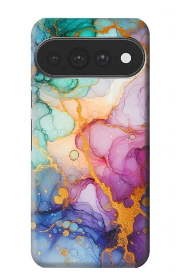S4001 Lilas abstrait multicolore, émeraude Etui Coque Housse pour Google Pixel 11 Pro XL