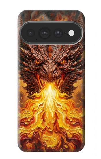 S4090 Dragon de Feu Fantastique Etui Coque Housse pour Google Pixel 11 Pro XL