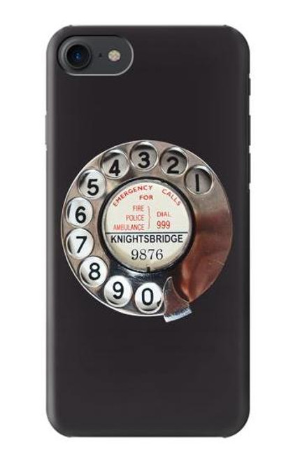 S0059 Retro Rotary Phone Dial On Etui Coque Housse pour iPhone 7, iPhone 8